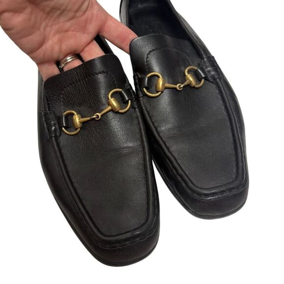 VTG Gucci Horse Bit Leather Loafers Men's 9.5 - Picture 1 of 7